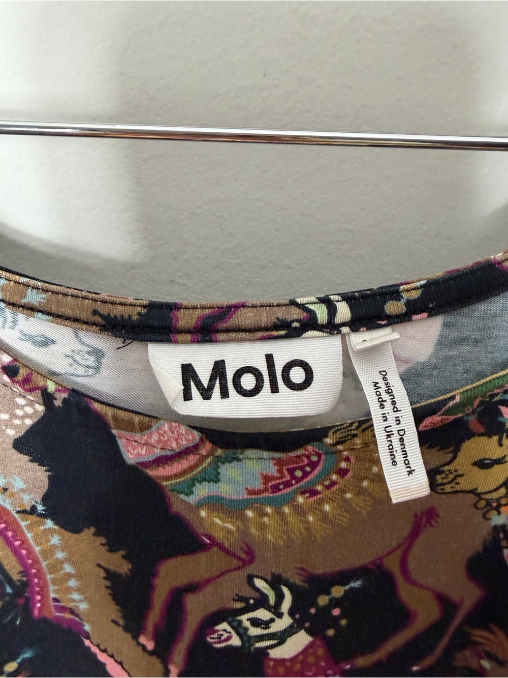 Molo Creola Organic Cotton Llama Joy Long Sleeve Dress Girls Kids Children - Picture 4 of 10
